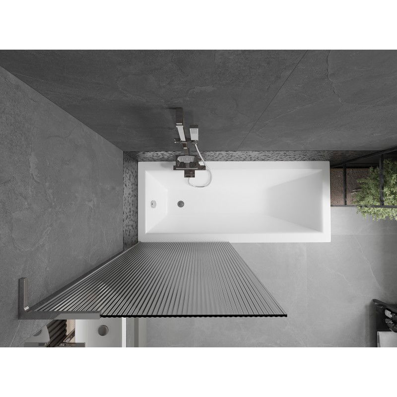 Mexen Next L vonios sienelė 1-ųjų durų 80 x 150 cm, juostelės, chromas - 895-080-000-03-09-01