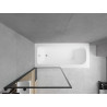 Mexen Vega stačiakampė vonia 170 x 70 cm su apdaila ir vienos dalies 70 cm širmu, juodas raštas - 550117070X9307017070