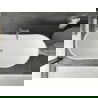Mexen Montana vonia laisva, 180 x 90 cm, balta/juoda, chromo perteklius - 52011809075-01