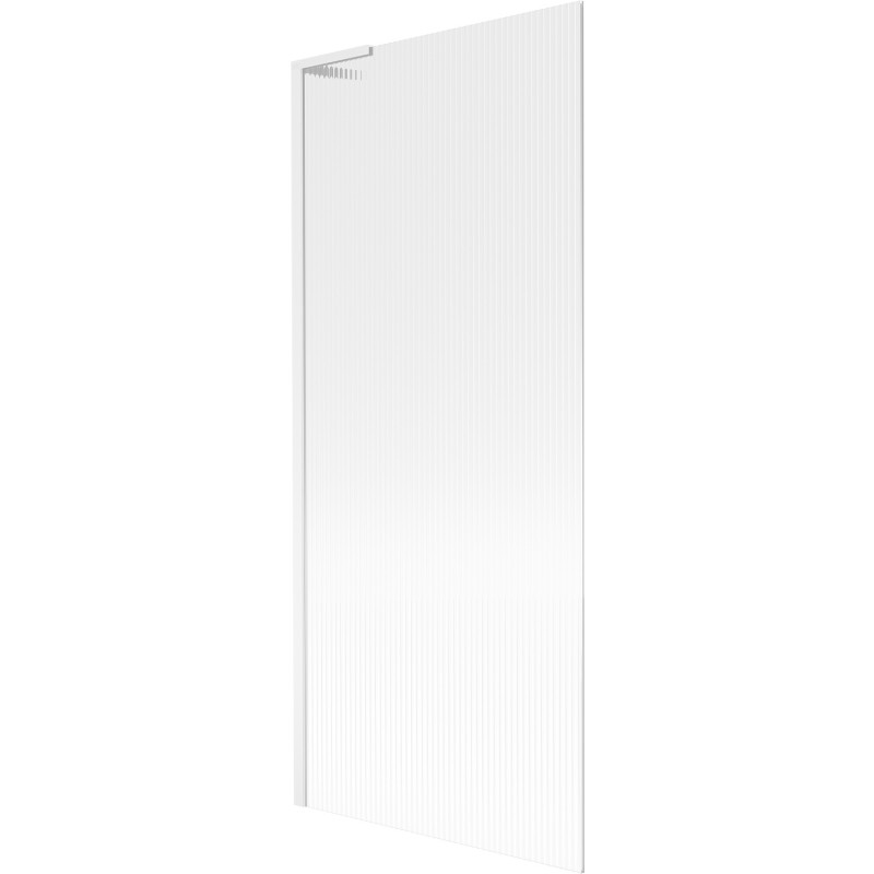 Mexen Next L vonios pertvara, 1 durų, 80 x 150 cm, dryžuota, balta - 895-080-000-03-09-20