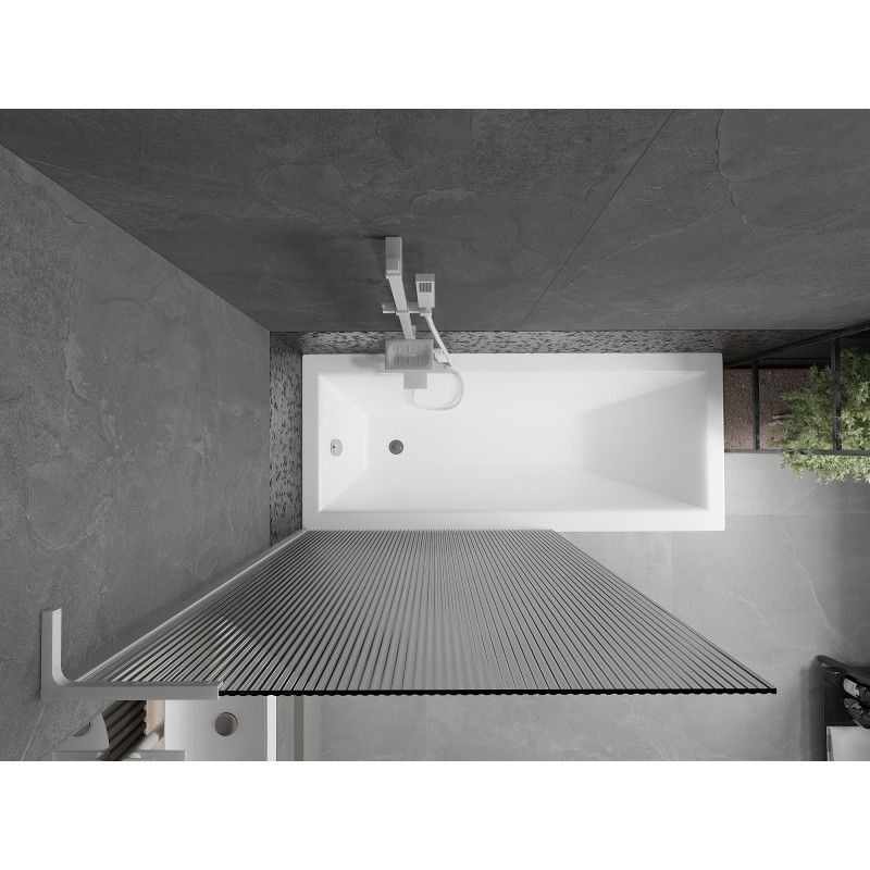 Mexen Next L vonios ekrano 1-duris 100 x 150 cm, dryžuotas, baltas - 895-100-000-03-09-20