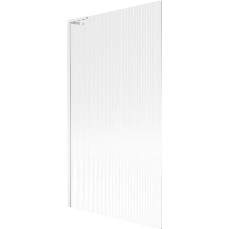 Mexen Next L vonios ekranas, 1-durų 100 x 150 cm, dryžuotas, baltas - 895-100-000-03-09-20