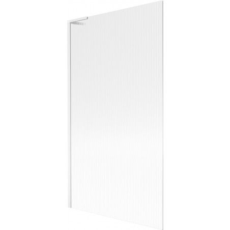 Mexen Next L vonios ekranas, 1-durų 100 x 150 cm, dryžuotas, baltas - 895-100-000-03-09-20