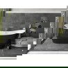 Mexen Montana laisvai stovinti vonia 180 x 90 cm, balta/juoda, auksinis perdavimo grotelis - 52011809075-50