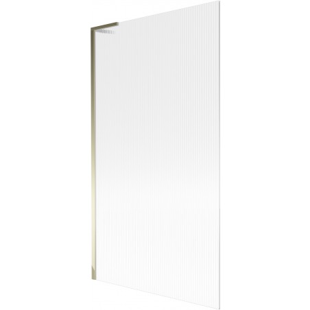 Mexen Next L vonios ekranas su 1 sparnu 100 x 150 cm, dryžiai, auksinis - 895-100-000-03-09-50