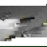 Mexen Next L vonios ekranas, 1 durų, 50 x 150 cm, dryžuotas, auksinės spalvos su šepetėliu - 895-050-000-03-09-55