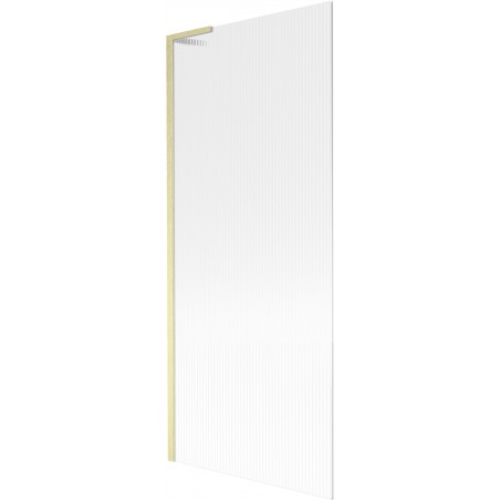 Mexen Next L vonios kambario užuolaida 1-sparninė 80 x 150 cm, dryžuota, auksinė matinė - 895-080-000-03-09-55