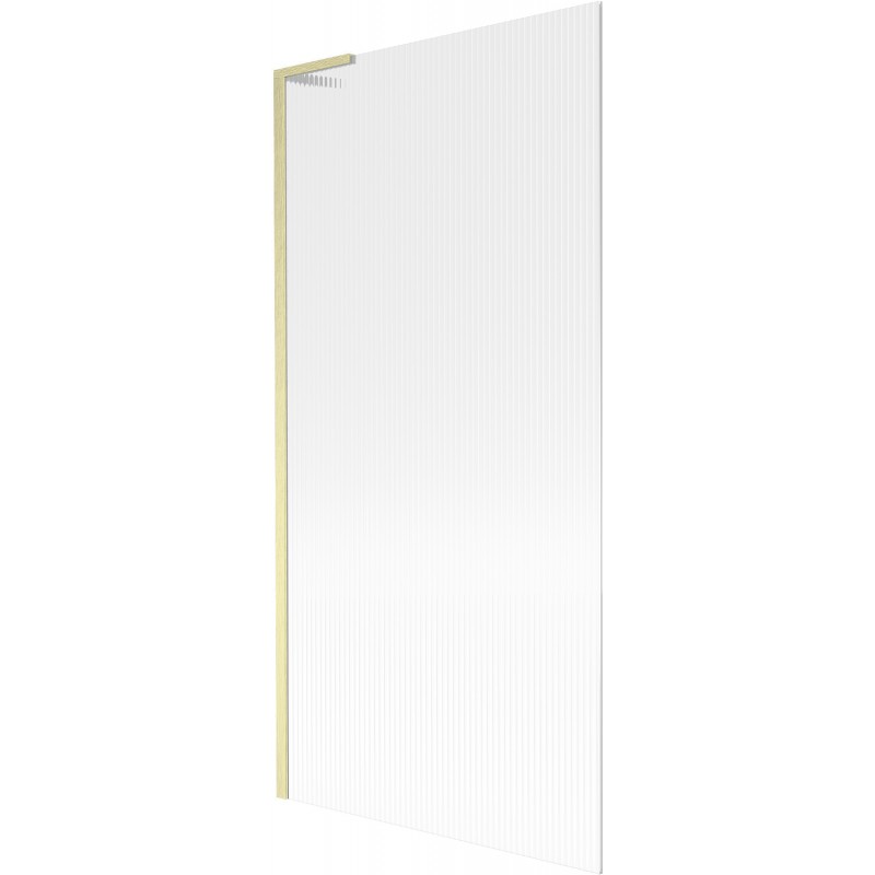 Mexen Next L vonios širmos 1 sparno 90 x 150 cm, dryžuota, aukso šlifuota - 895-090-000-03-09-55