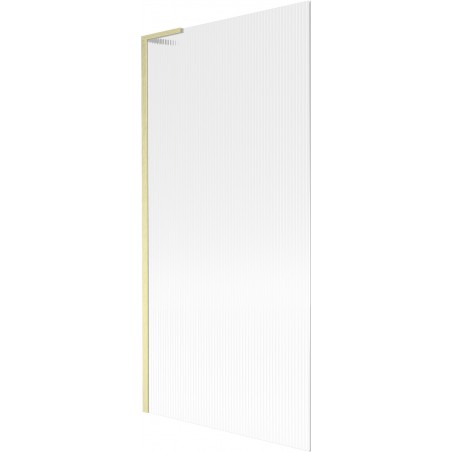 Mexen Next L vonios širmos 1 sparno 90 x 150 cm, dryžuota, aukso šlifuota - 895-090-000-03-09-55