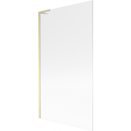 Mexen Next L vonios ekranas, 1 sparnas, 100 x 150 cm, prancūziškos juostos, auksinis šlifuotas - 895-100-000-03-09-55