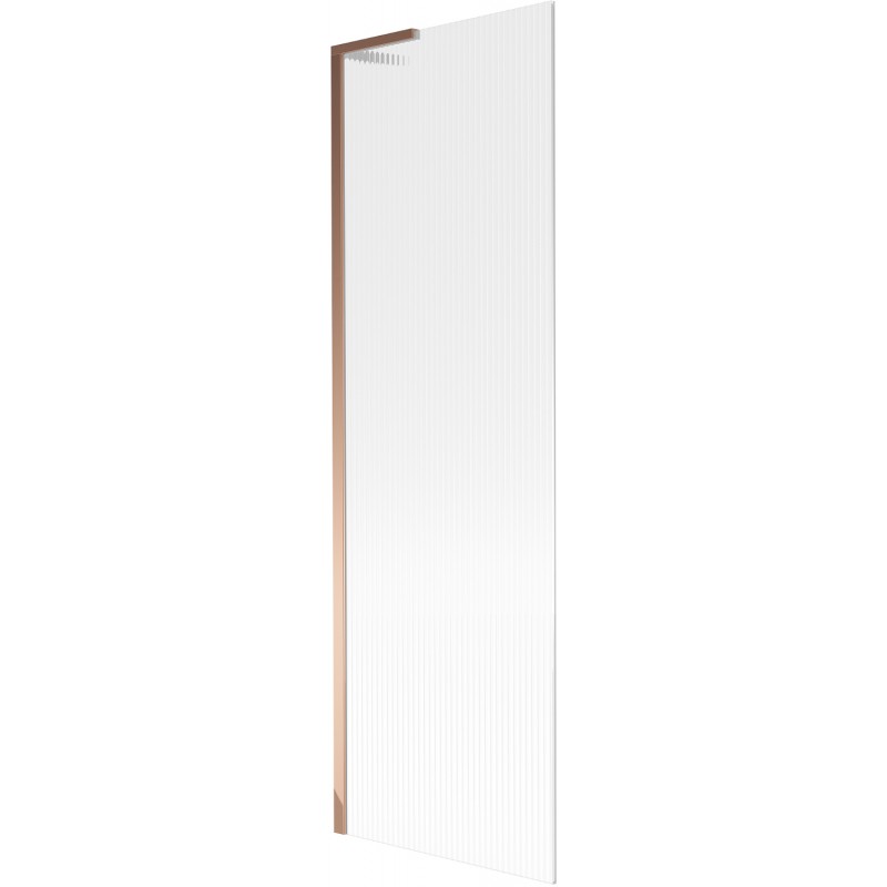 Mexen Next L vonios uždanga 1-durų 60 x 150 cm, juostelės, rožinis auksas - 895-060-000-03-09-60