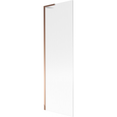 Mexen Next L vonios uždanga 1-durų 60 x 150 cm, juostelės, rožinis auksas - 895-060-000-03-09-60