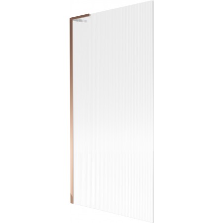 Mexen Next L vonios sienelė, 1-duris 90 x 150 cm, juostos, rožinis auksas - 895-090-000-03-09-60