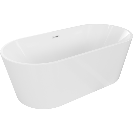 Mexen Luna laisvai pastatoma vonia 160 x 75 cm, balta, baltas persipylimas - 52031607500-20