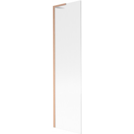 Mexen Next L vonios uždanga 1-duris 50 x 150 cm, juostelės, šlifuotas varis - 895-050-000-03-09-65
