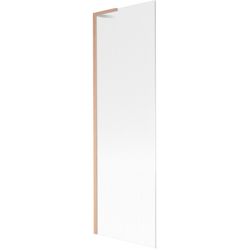 Mexen Next L vonios ekranas, 1 sparno 60 x 150 cm, dryžiai, šlifuotas varis - 895-060-000-03-09-65