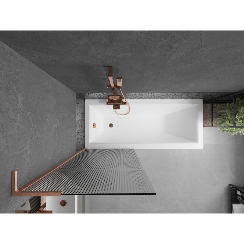 Mexen Next L vonios sienelė su 1 sparnu 70 x 150 cm, dryžuota, šlifuotas varis - 895-070-000-03-09-65