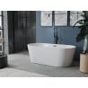 Mexen Luna laisvai pastatoma vonia 150 x 75 cm, balta, juodas perpildymo vožtuvas - 52031507500-70