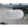 Mexen Luna laisvai pastatoma vonia 150 x 75 cm, balta, juodas perpildymo vožtuvas - 52031507500-70