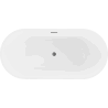Mexen Luna laisvai pastatoma vonia 150 x 75 cm, balta, perpylimo gun metal - 52031507500-95