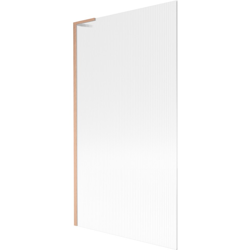 Mexen Next L vonios uždanga 1 sparno 100 x 150 cm, dryžuota, šlifuotas varis - 895-100-000-03-09-65