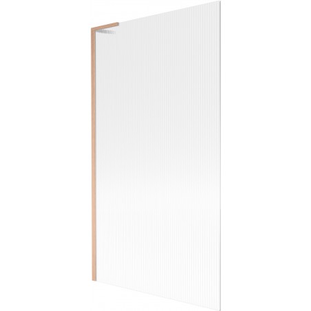Mexen Next L vonios uždanga 1 sparno 100 x 150 cm, dryžuota, šlifuotas varis - 895-100-000-03-09-65