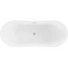 Mexen Celia laisvai stovinti vonia 170 x 75 cm, balta, matinis aukso perpylimas - 52331707500-55