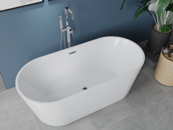 Mexen Luna laisvai pastatoma vonia 170 x 80 cm, balta, chromo persipylimas - 52031708000-01