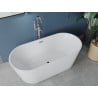 Mexen Luna laisvai pastatoma vonia, 180 x 80 cm, balta, chromuotas perpylimas - 52031808000-01