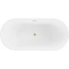 Mexen Luna laisvas vonia 180 x 80 cm, balta, šlifuotas auksas - 52031808000-55