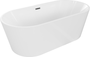 Mexen Luna laisvai stovinti vonia 170 x 80 cm, balta, pilkai šlifuotas perpylimas - 52031708000-66