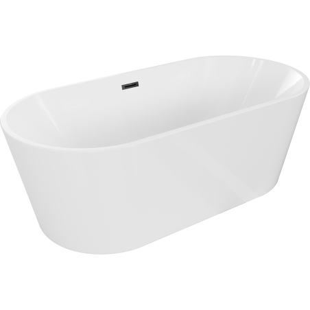 Mexen Luna laisvai stovinti vonia 170 x 80 cm, balta, juodas perteklius - 52031708000-70
