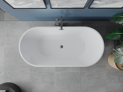 Mexen Luna laisvai stovinti vonia 170 x 80 cm, balta, pilkai šlifuotas perpylimas - 52031708000-66