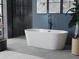 Mexen Luna laisvai stovinti vonia 170 x 80 cm, balta, juodas perteklius - 52031708000-70