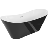 Mexen Celia laisvai pastatoma vonia 170 x 75 cm, balta/juoda, chromuota perpildymo sistema - 52331707575-01