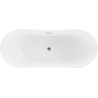 Mexen Celia laisvai stovinti vonia 170 x 75 cm, balta/juoda, auksinis persipylimas - 52331707575-50