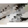 Mexen Celia laisvas vonia 170 x 75 cm, balta/juoda, juodoji perpildymo anga - 52331707575-70