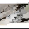 Mexen Celia laisvojo tipo vonia 170 x 75 cm, balta/juoda, gun metal nuotekos - 52331707575-95