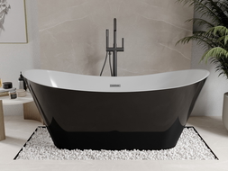 Mexen Celia laisvojo tipo vonia 170 x 75 cm, balta/juoda, gun metal nuotekos - 52331707575-95