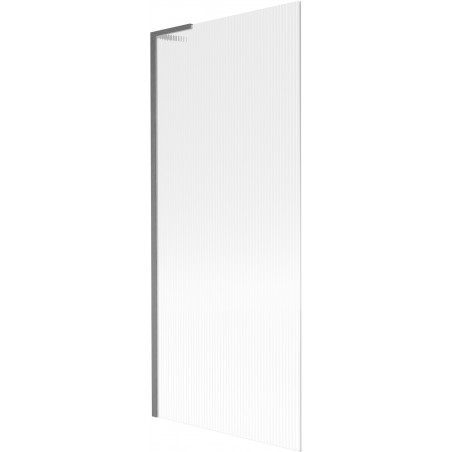 Mexen Next L vonios ekranas 1-duris 80 x 150 cm, dryžuotas, ginklo pilka šlifuota - 895-080-000-03-09-66
