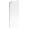 Mexen Next L vonios ekranas 1-duris 80 x 150 cm, dryžuotas, ginklo pilka šlifuota - 895-080-000-03-09-66
