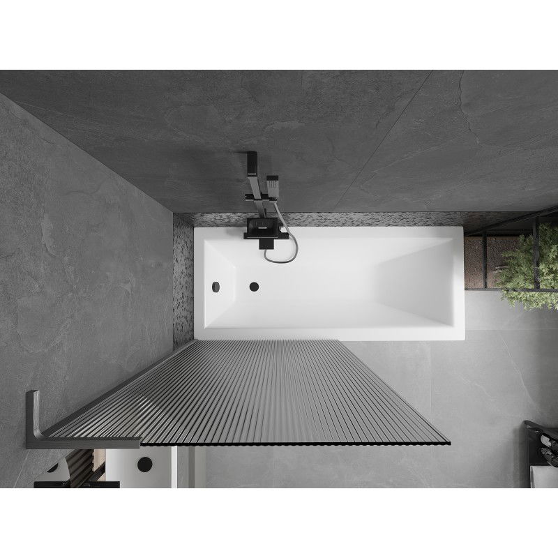 Mexen Next L vonios pertvara, 1-duris, 90 x 150 cm, juostos, šlifuota šaunamųjų ginklų pilka - 895-090-000-03-09-66