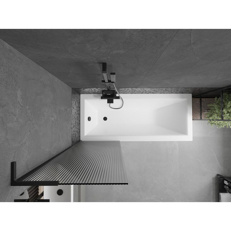 Mexen Next L vonios pertvara 1-durų 60 x 150 cm, dryžuota, juoda - 895-060-000-03-09-70