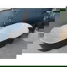 Mexen Luna vonia laisvai stovinti 150 x 75 cm, balta/juoda, rožinė auksinė išleidimo anga - 52031507575-60