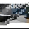 Mexen Luna laisvai stovinti vonia 160 x 75 cm, balta/juoda, perteklius gun metal - 52031607575-95