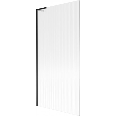 Mexen Next L vonios ekranas 1-durų 90 x 150 cm, dryžuotas, juodas - 895-090-000-03-09-70