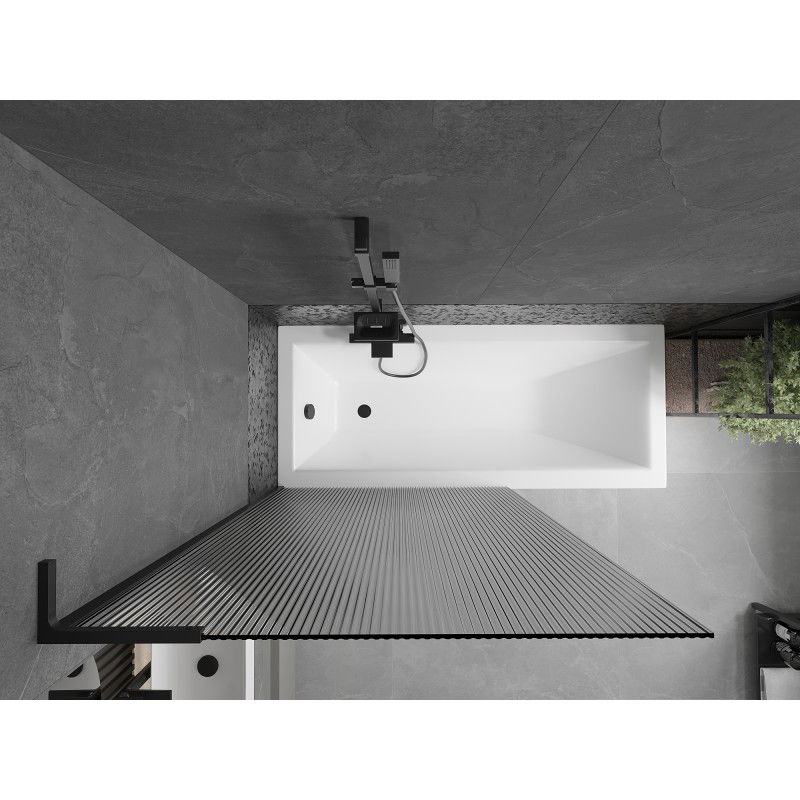 Mexen Next L vonios sienelė 1-panelė 100 x 150 cm, dryžuotas, juodas - 895-100-000-03-09-70