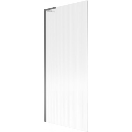 Mexen Next L vonios ekranas, 1 sparno, 80 x 150 cm, dryžuotas, ginklo metalo - 895-080-000-03-09-95