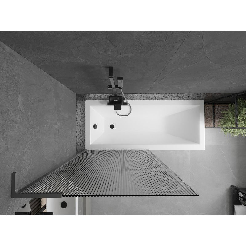 Mexen Next L vonios pertvara, 1-duris, 90 x 150 cm, dryžuota, gun metal - 895-090-000-03-09-95