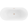 Mexen Luna laisvai stovinti vonia 180 x 80 cm, balta/juoda, matinė vario perpylimas - 52031808075-65